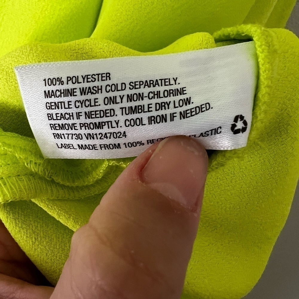CUSHNIE Lime Twist Front Satin Midi Dress XXL - Picture 4 of 6